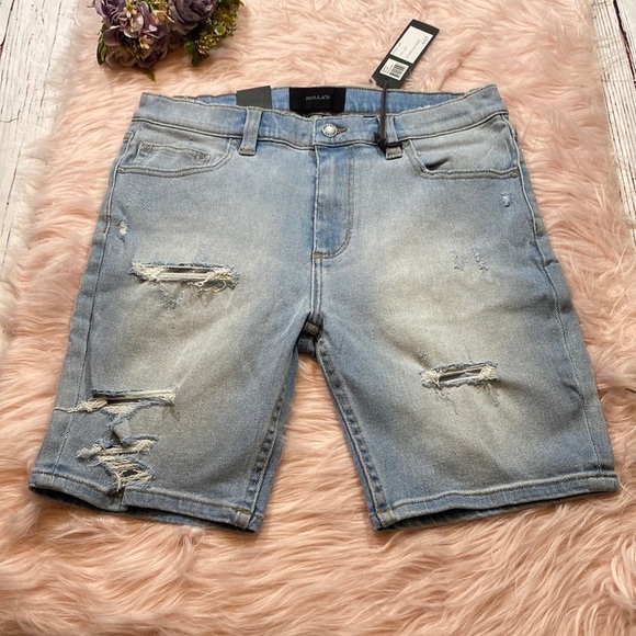 NWT Rolla’s Men’s Stinger Skinny Fit Shorts in Bondi Destroy Blue sz 32 - Picture 2 of 13